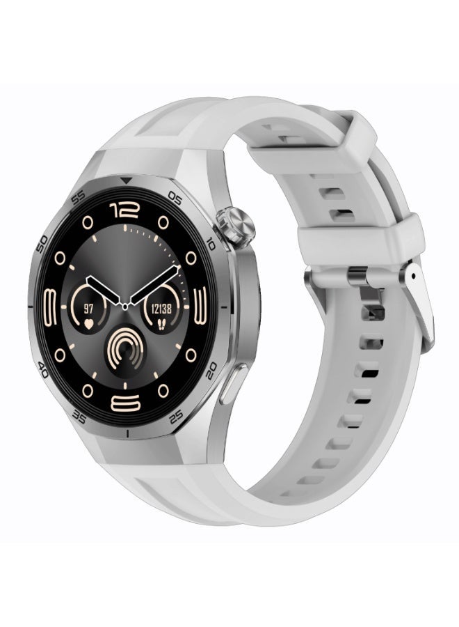 G-Tab GTR5 Smartwatch – Silver, 1.43-Inch AMOLED Display, 3 ATM Waterproof, Fitness & Activity Tracker, Heart Rate & Sleep Monitoring, Notifications, Magnetic Charging Cable Included, Stylish Unisex Design, Ideal for Ladies & Gents - Image 1